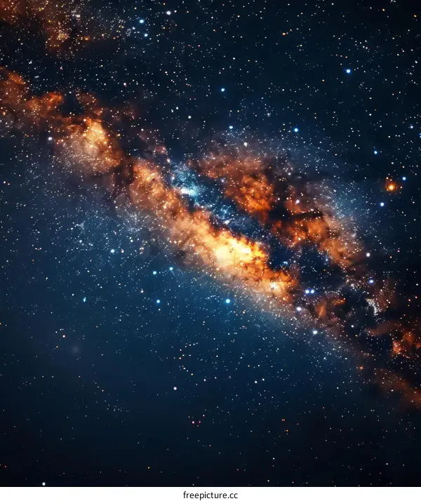 Stunning Nebula and Starry Space Background