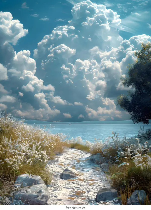 Country Road to Lake