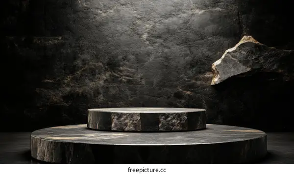Dark Stone Product Display Stand