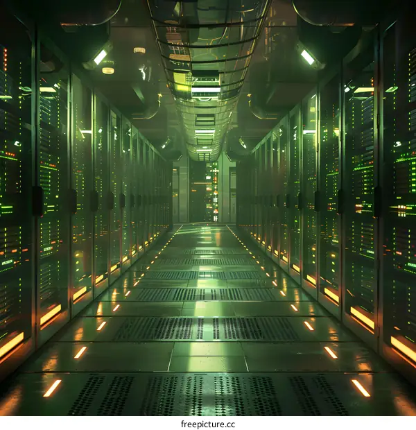 Futuristic Sci-Fi Server Room