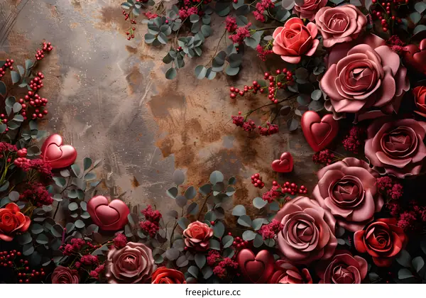 Valentines Day Floral Background