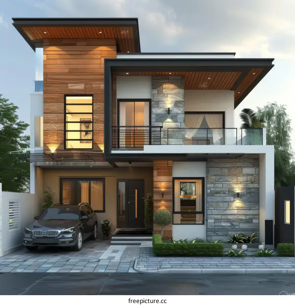 Modern Two-Story House Exterior Design