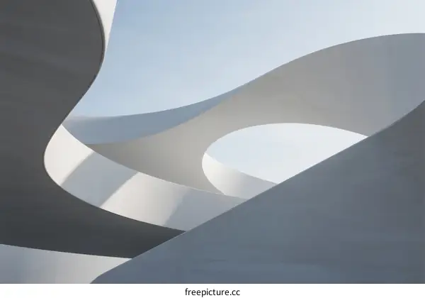 Curved Concrete Structures with Abstract Architectural Forms
