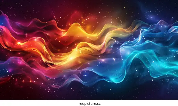 Celestial Symphony: Light, Energy, and Darkness Converge