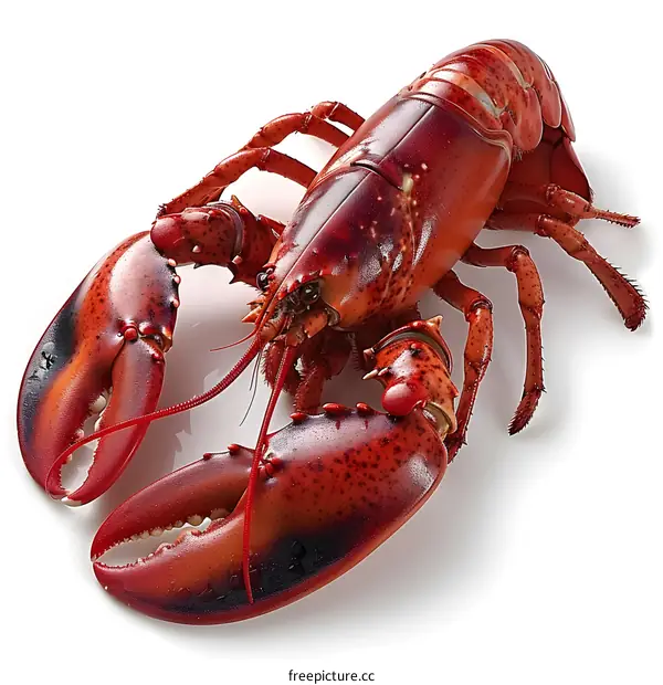 Red Lobster on White Background