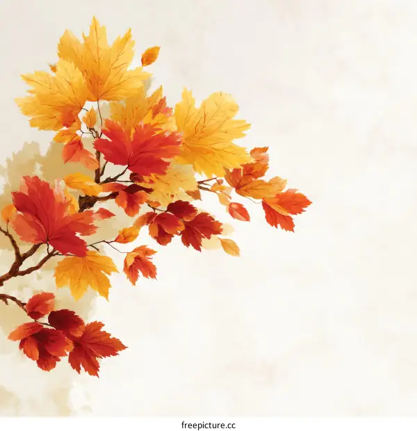 Autumn Leaves Decoration Illustration