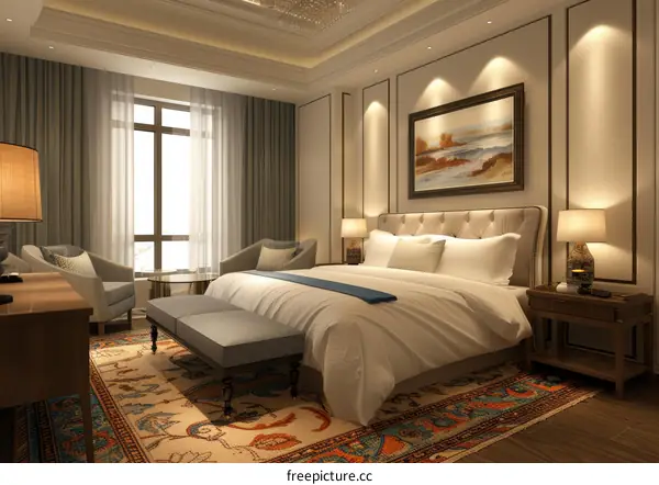 Elegant Luxury Hotel Bedroom Interior Design