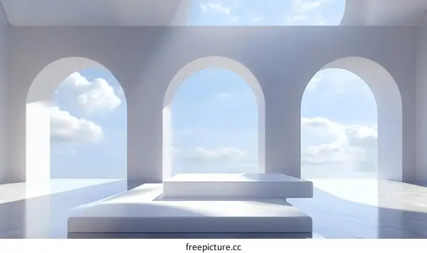Modern Minimalist Archway Display Stage