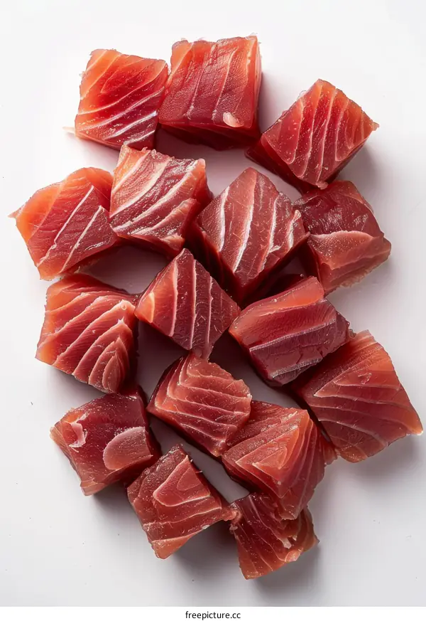 diced raw tuna