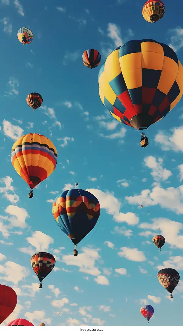 Colorful Hot Air Balloons Soaring in the Sky