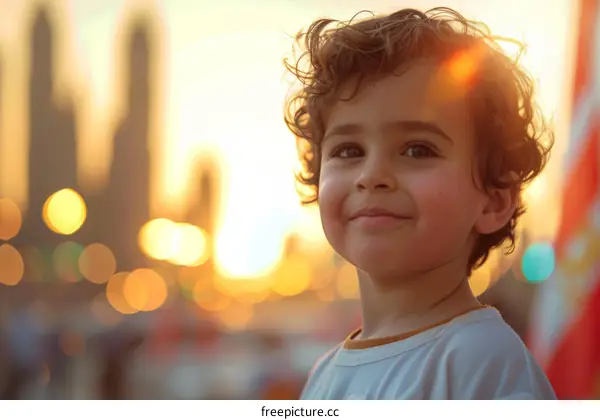 Portrait of a happy young boy smiling