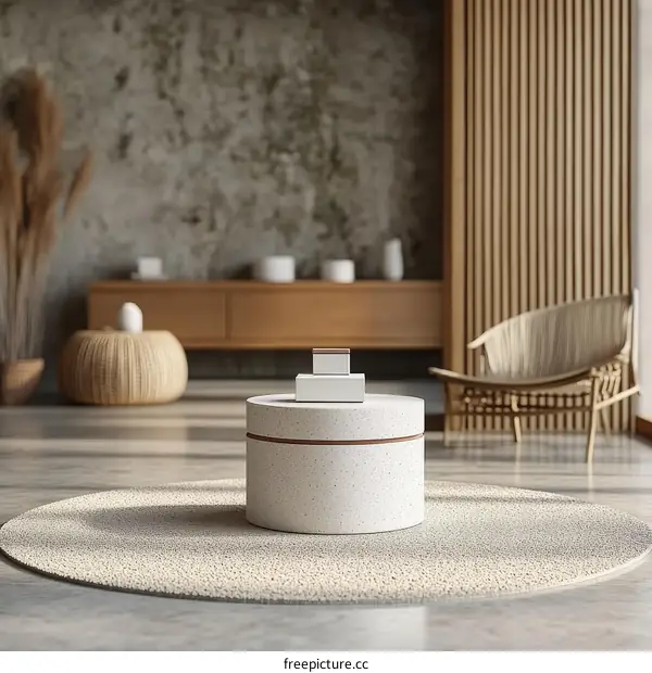 Modern Minimalist Interior Display with Abstract Design