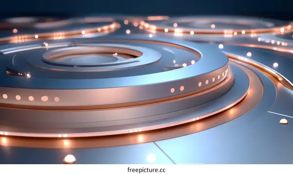 Abstract Futuristic Circular Stage Design