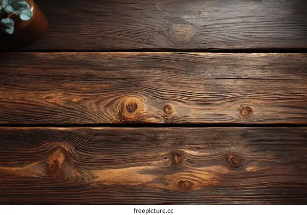 Dark Wooden Planks Texture Background