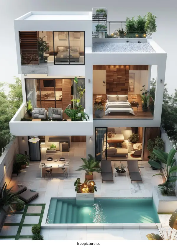 Modern Villa with Minimalist Design