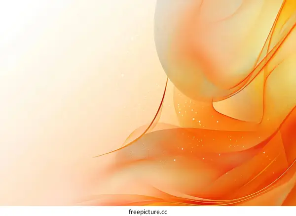 Abstract Orange Flowing Design
