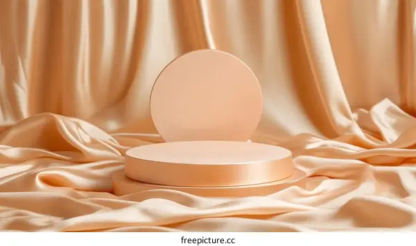 Elegant Peachy Beige Product Display Platform
