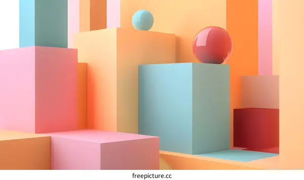 Abstract Colorful Geometric Shapes Background