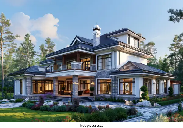 Luxury Countryside Estate House Exterior Design