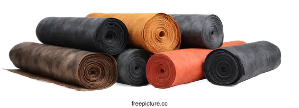 [Transparent Background PNG]Assorted Colored Fabric Rolls