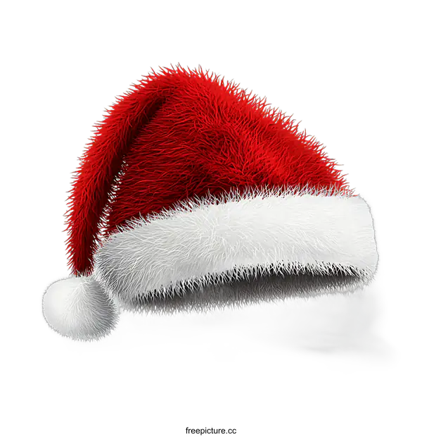 [Transparent Background PNG]Furry Christmas Santa Hat on transparent background