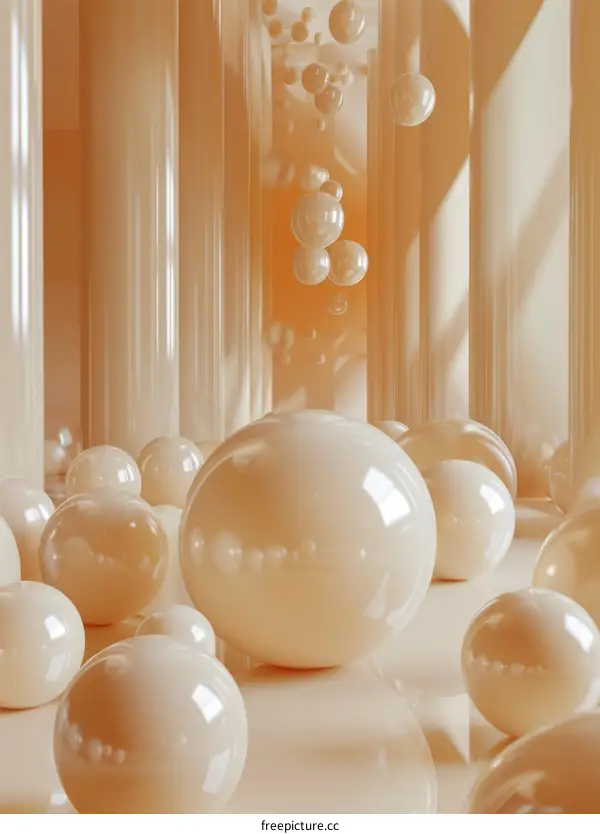 Surreal Cream Spheres