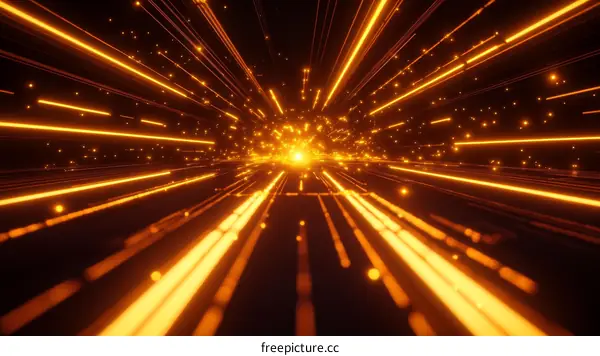 Abstract Futuristic Tunnel of Light