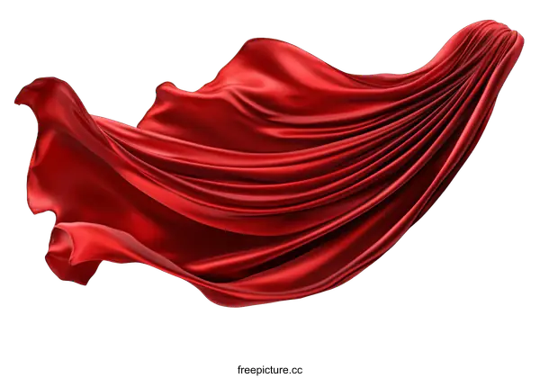 [Transparent Background PNG]Red Fabric Drape Illustration