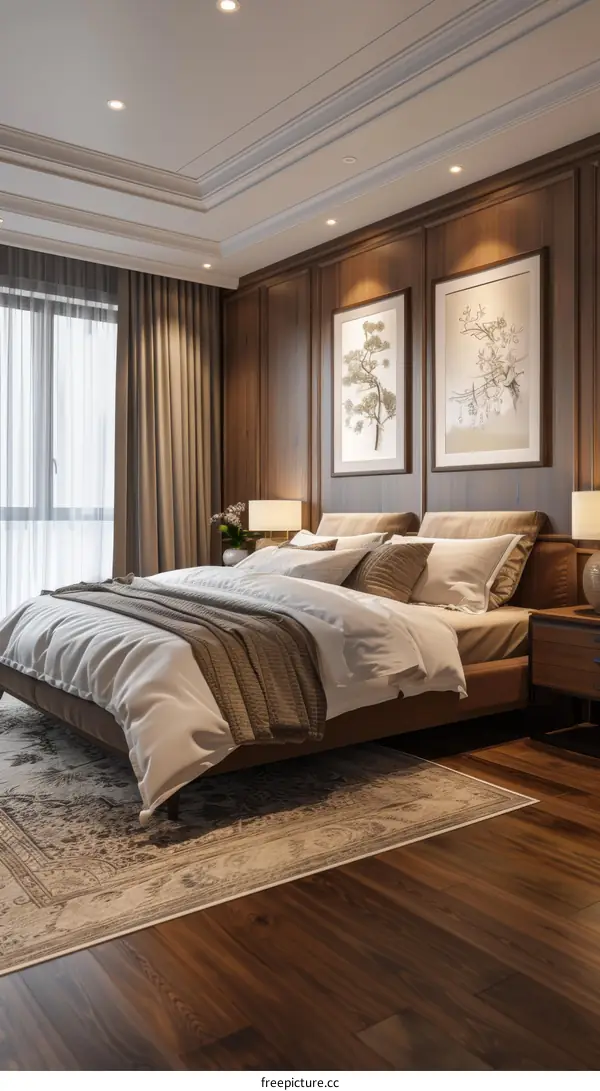 Modern Elegant Wooden Bedroom Interior Design