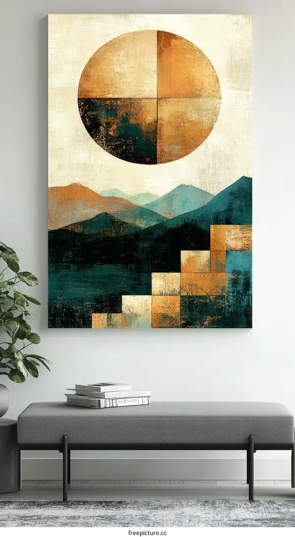 Geometric Abstract Landscape Art