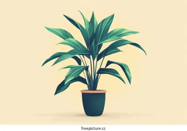 Illustration of a potted plant