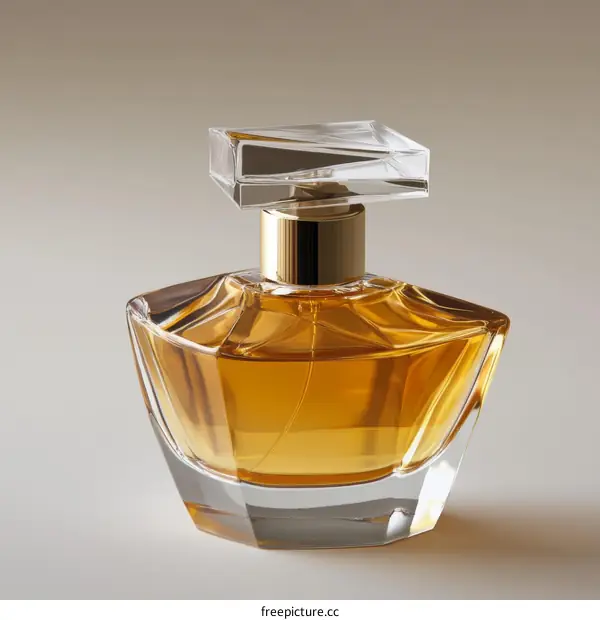 Elegant Amber Perfume Bottle