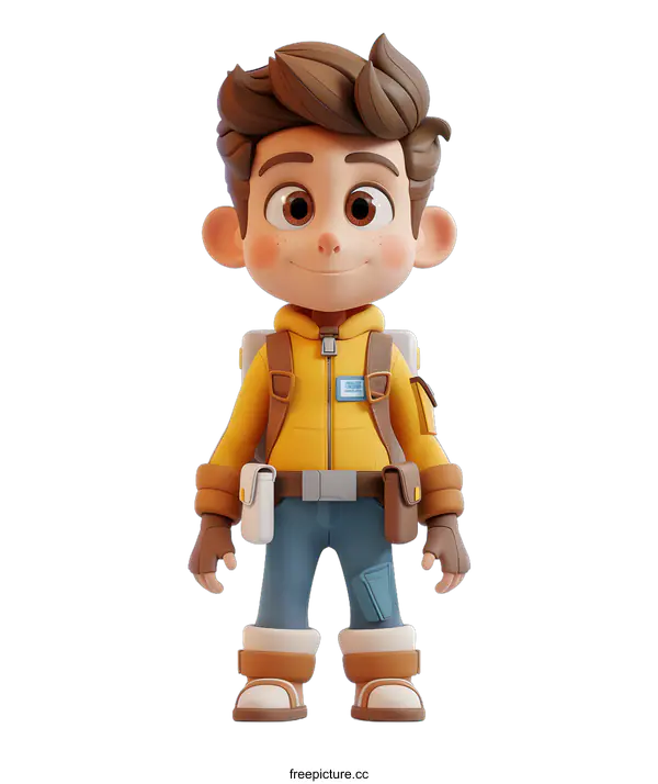[Transparent Background PNG]Cute 3D cartoon boy character