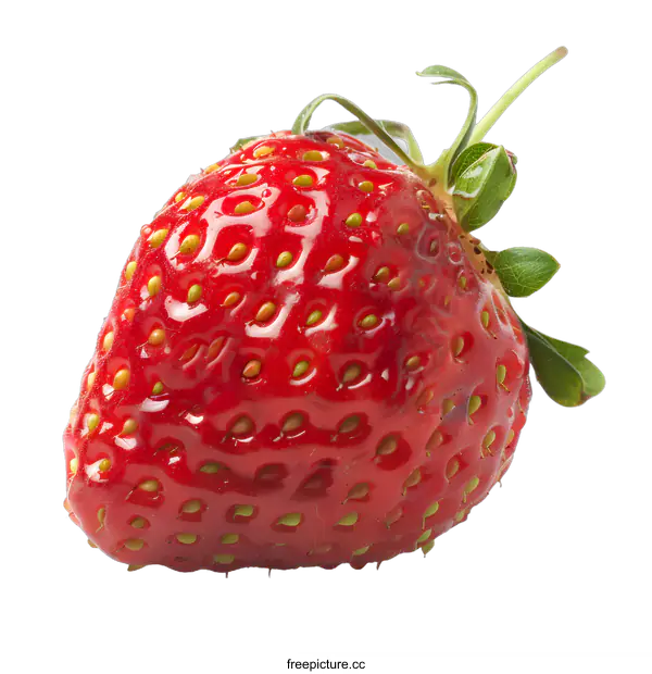 [Transparent Background PNG]Fresh Red Strawberry on White Background