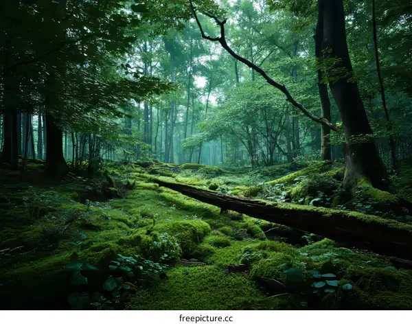 Mysterious Lush Forest Floor