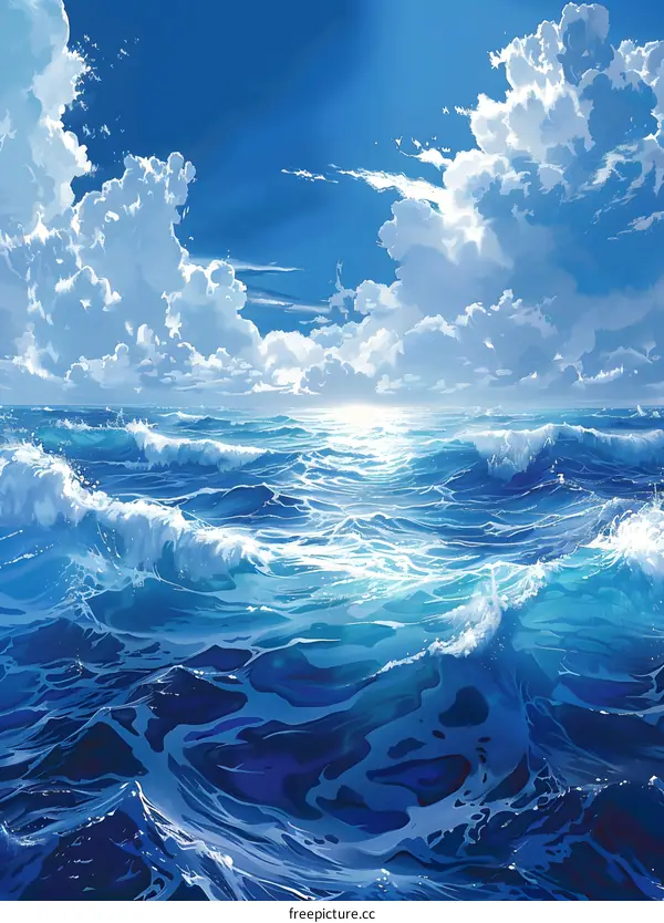 The vast sea and sky