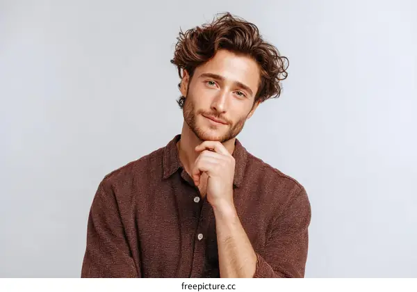 Close-up Portrait of a Thoughtful Man