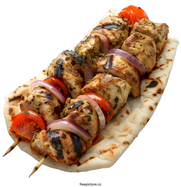 [Transparent Background PNG]Chicken Souvlaki