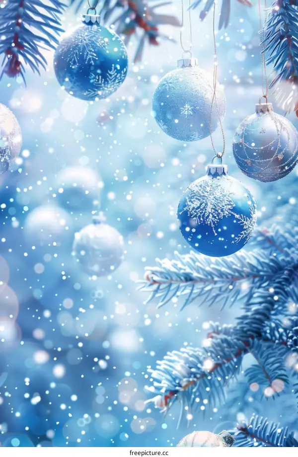 Blue and White Christmas Decorations