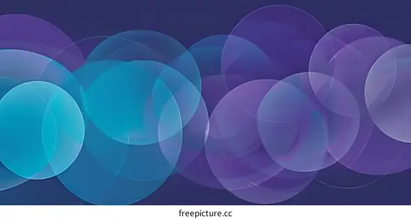 Abstract Purple and Blue Overlapping Circles Background
