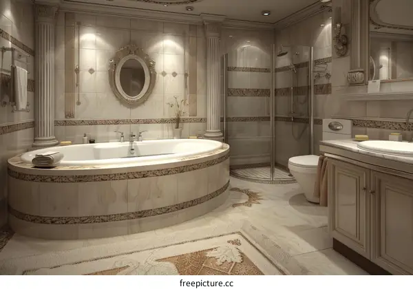 Luxury Elegant Bathroom Interior Design