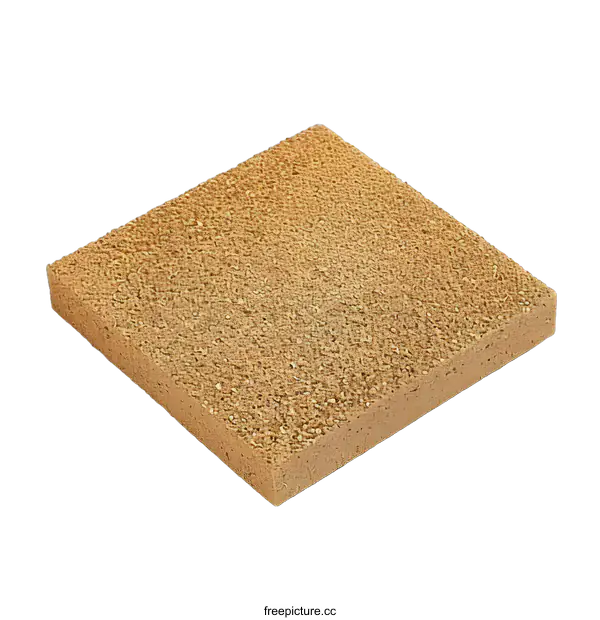 [Transparent Background PNG]Close Up Of Brown Square Sponge Texture