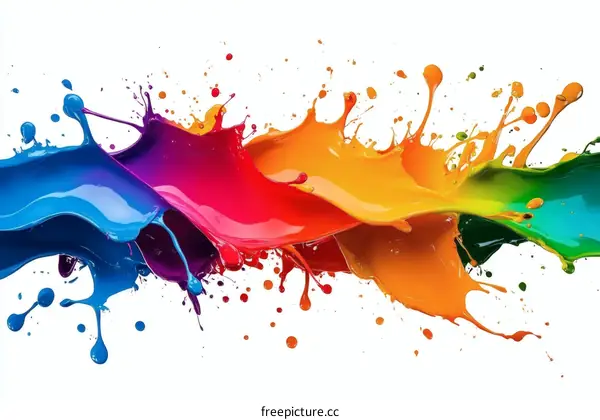 Colorful Paint Splatter Art
