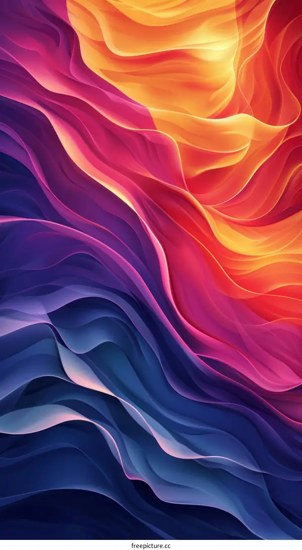 Abstract Colorful Flowing Lines Design
