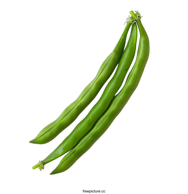 [Transparent Background PNG]Fresh Green Beans on White Background