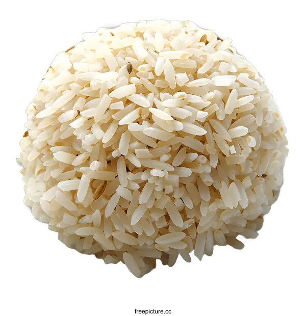 [Transparent Background PNG]Pile of Brown Rice on White Background
