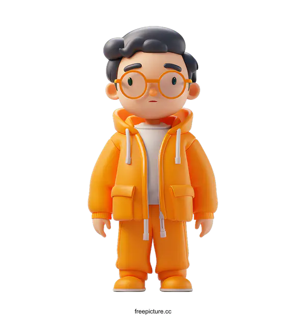 [Transparent Background PNG]3D cartoon character of a boy