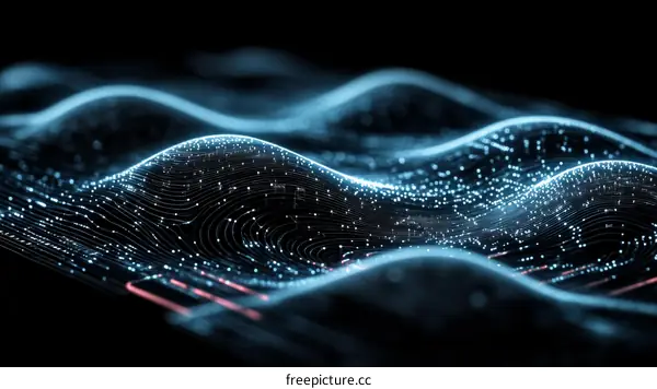 Abstract Digital Waves Visualization