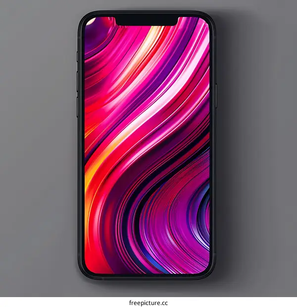 Abstract Phone Wallpaper With Colorful Stripes