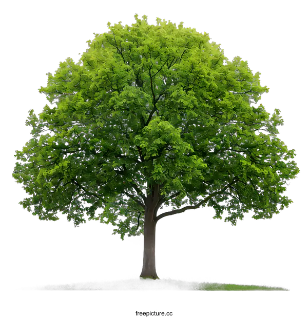 [Transparent Background PNG]Green Tree Isolated on White Background